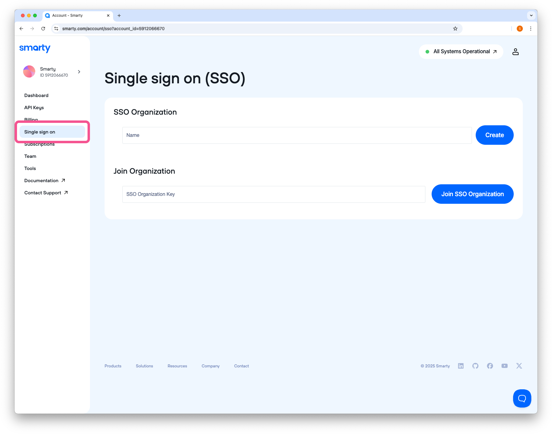 Step 2: Access the Single sign on section